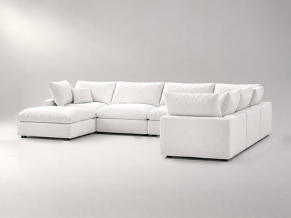 7-Piece Oversized Modular Sectional in Off-White, right view | Garelli