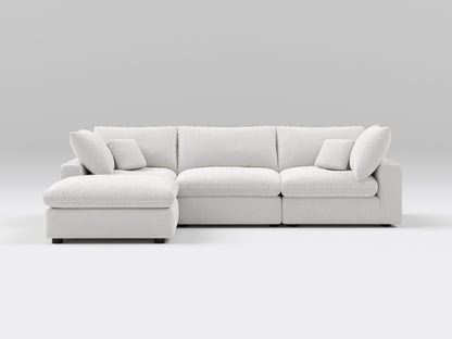 Classic Off-White Modular Sectional – 4-Piece Configuration 