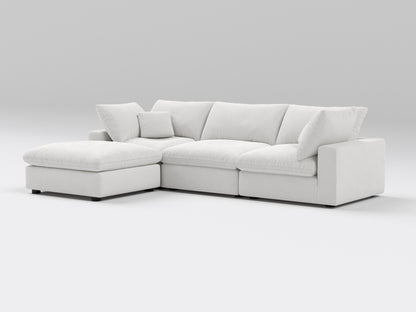 Classic Off-White Modular Sectional – 4-Piece Configuration