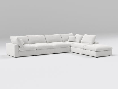 Classic Off-White Modular Sectional – 6-Piece Configuration