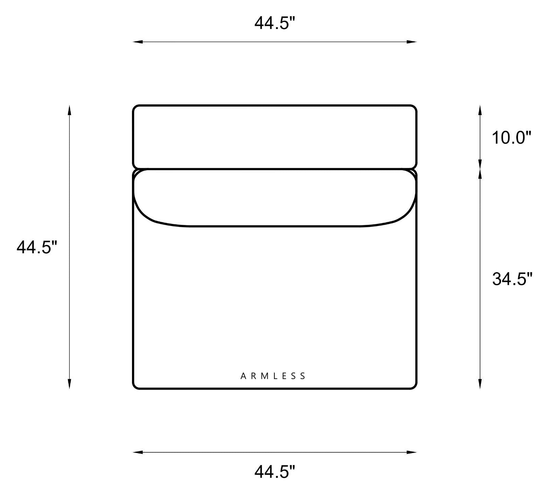 Modular Armless Chair Dimensions