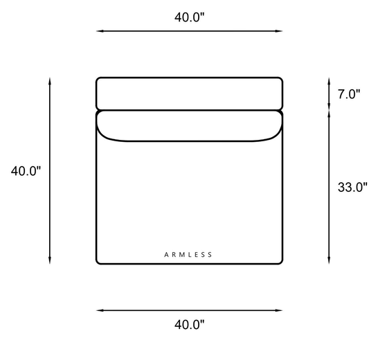 Modular Armless Chair Dimensions