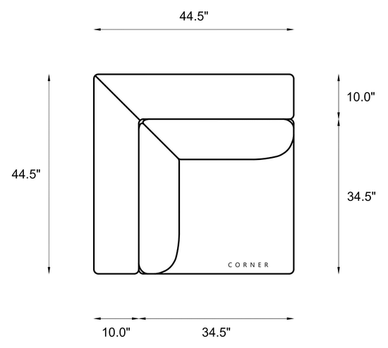 Modular Corner Chair Dimensions