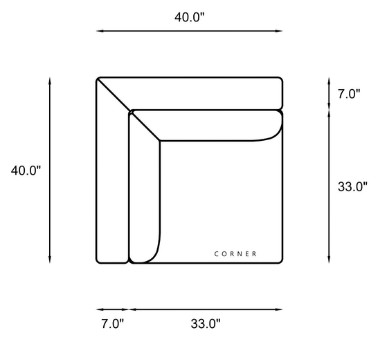 Modular Corner Chair Dimensions