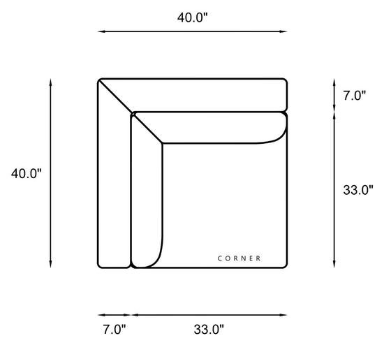 Modular Corner Chair Dimensions