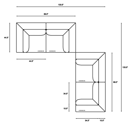 Double Loveseat Dimensions