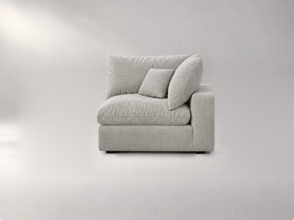 Modular Corner Chair in Grey, front view | Garelli