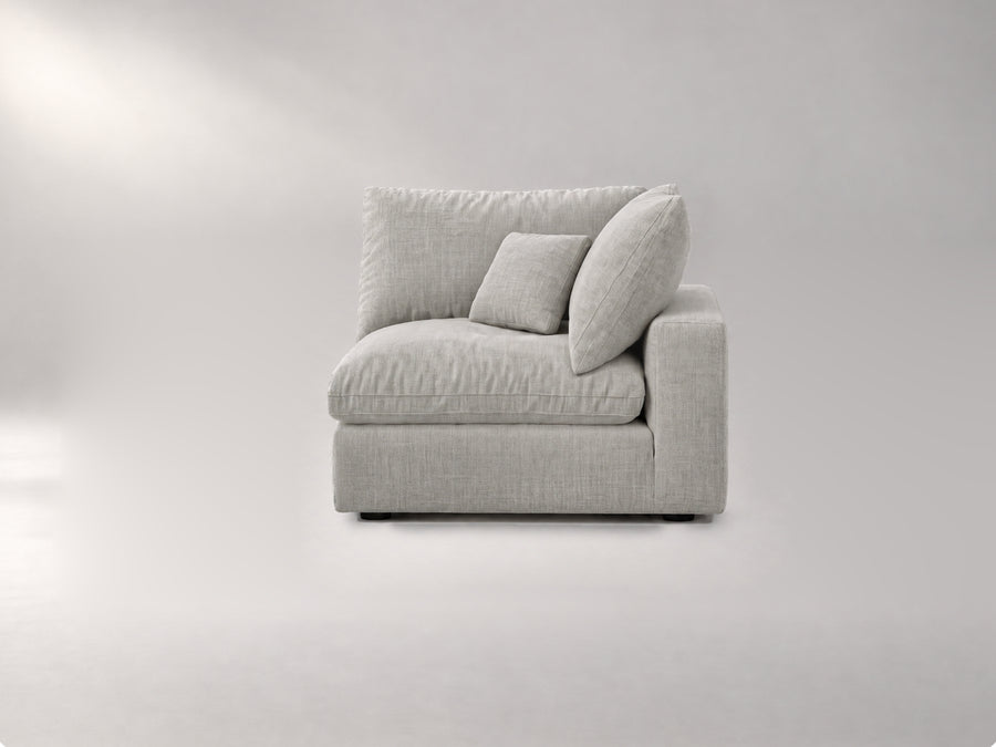 Modular Corner Chair in Grey, front view | Garelli