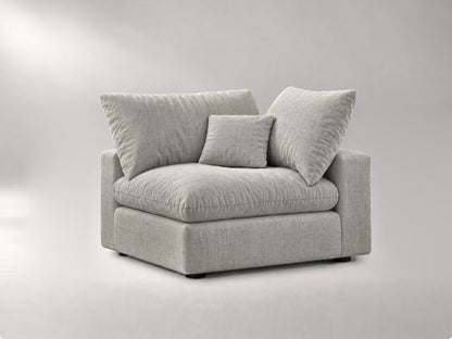 Modular Corner Chair in Grey, left view | Garelli