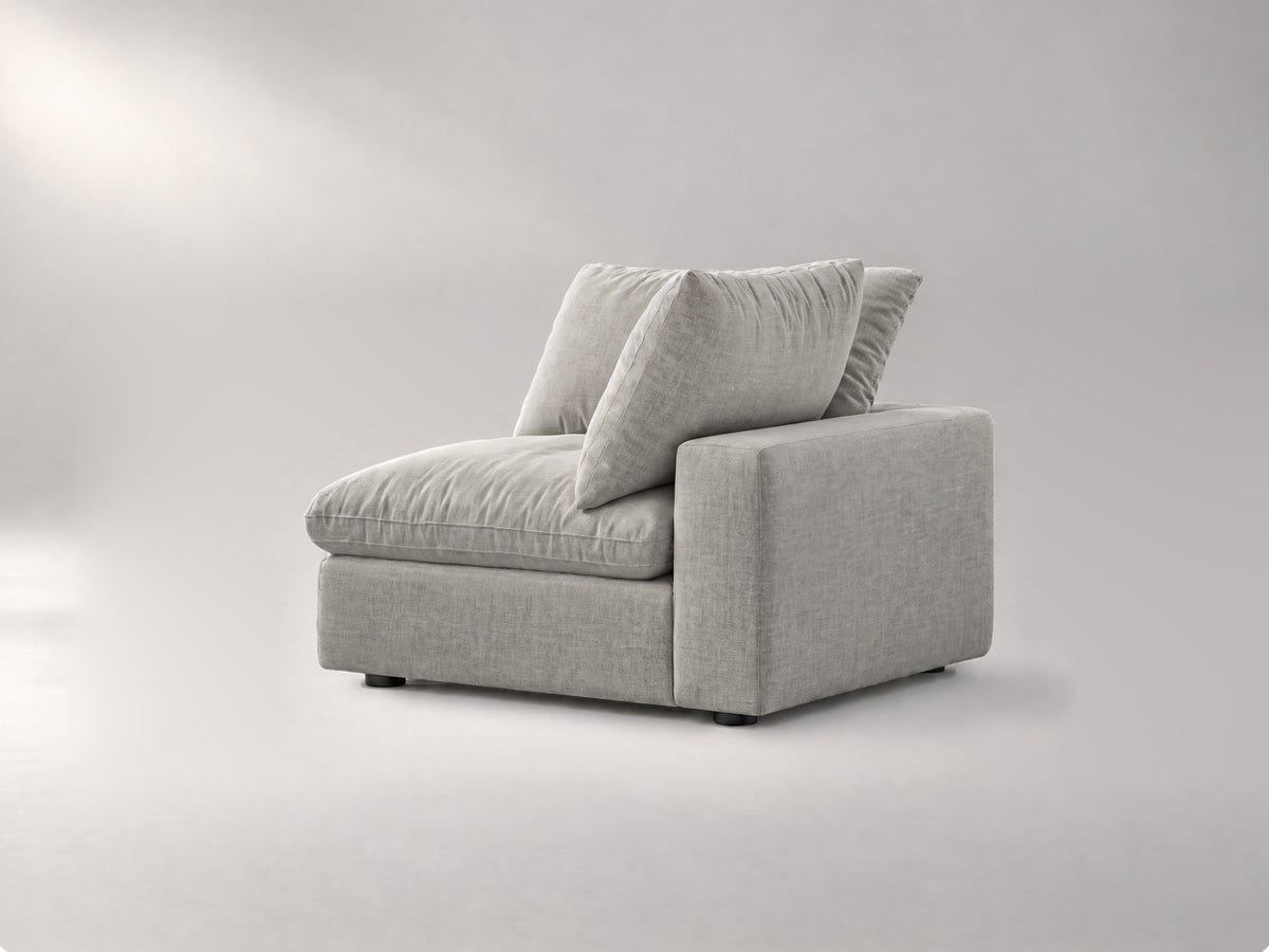 Modular Corner Chair in Grey, right view | Garelli