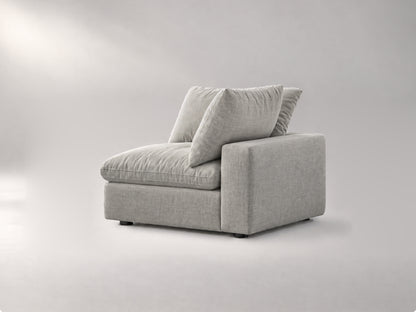Modular Corner Chair in Grey, right view | Garelli