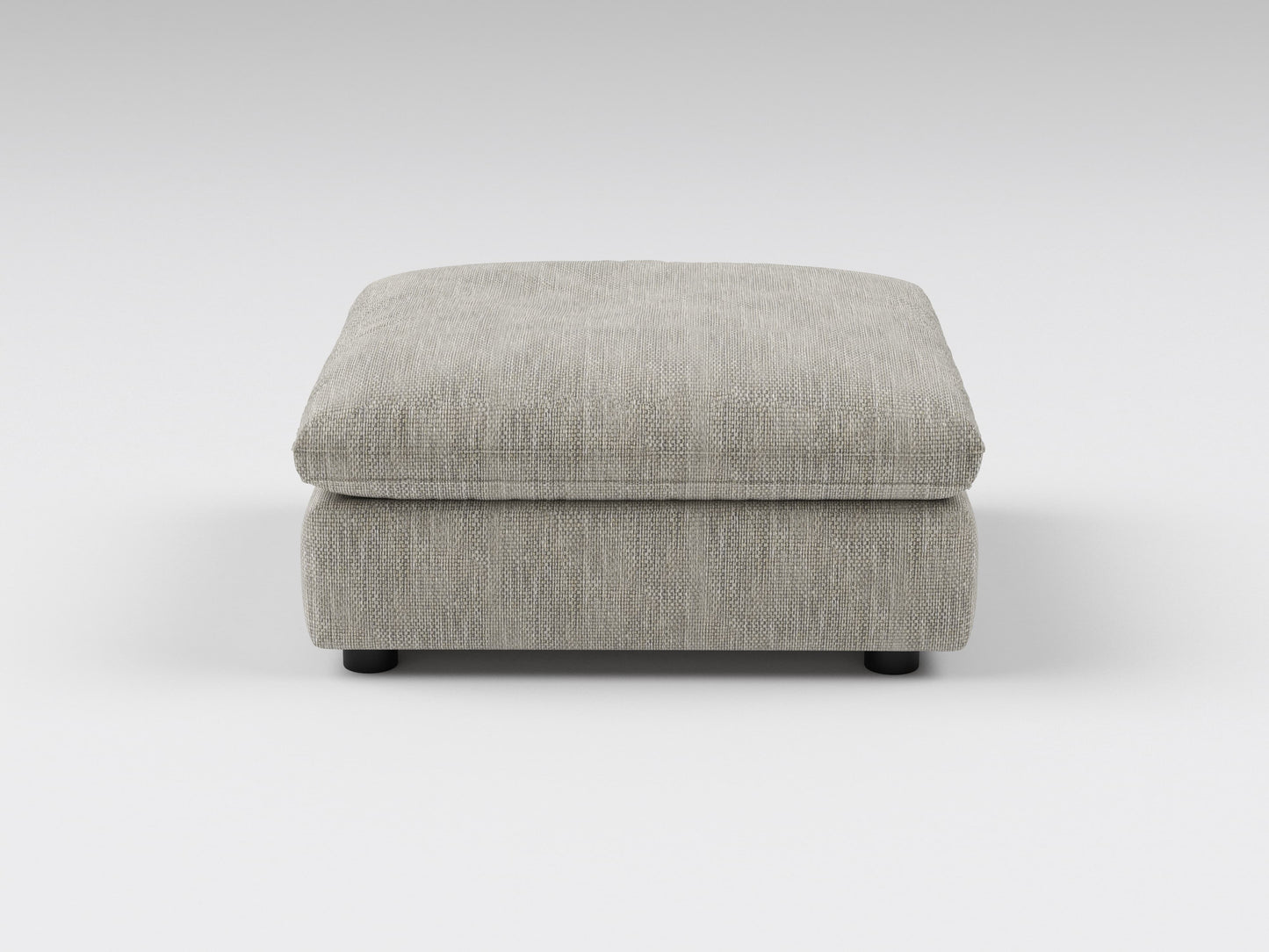 Gray Ottoman – Front Angle – Modular Sofa Section
