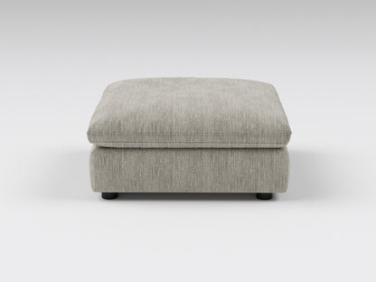 Gray Ottoman – Front Angle – Modular Sofa Section