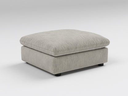 Gray Ottoman – Left Side Angle – Modular Sofa Section