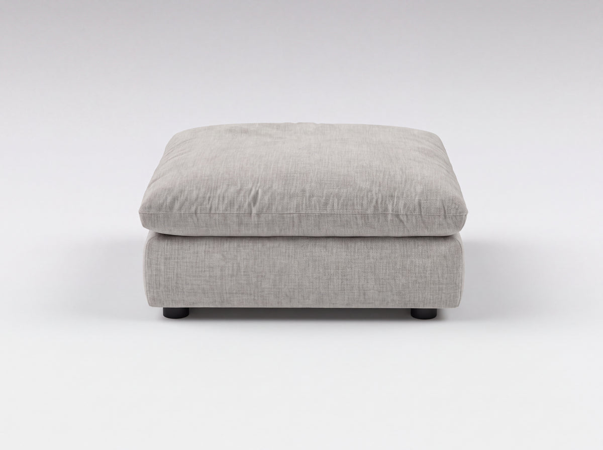 Modular Ottoman in Grey, front view | Garelli