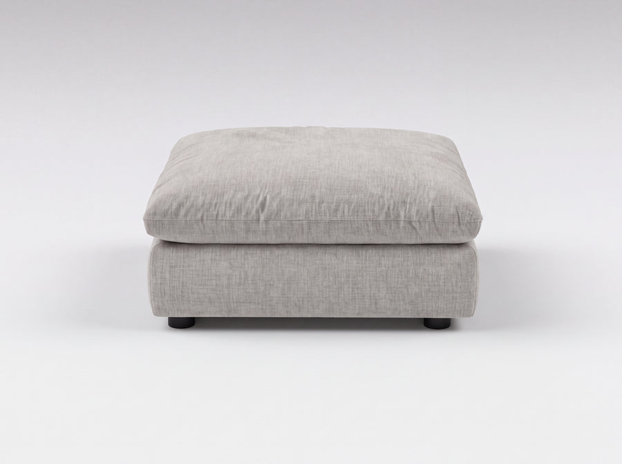 Modular Ottoman in Grey, front view | Garelli