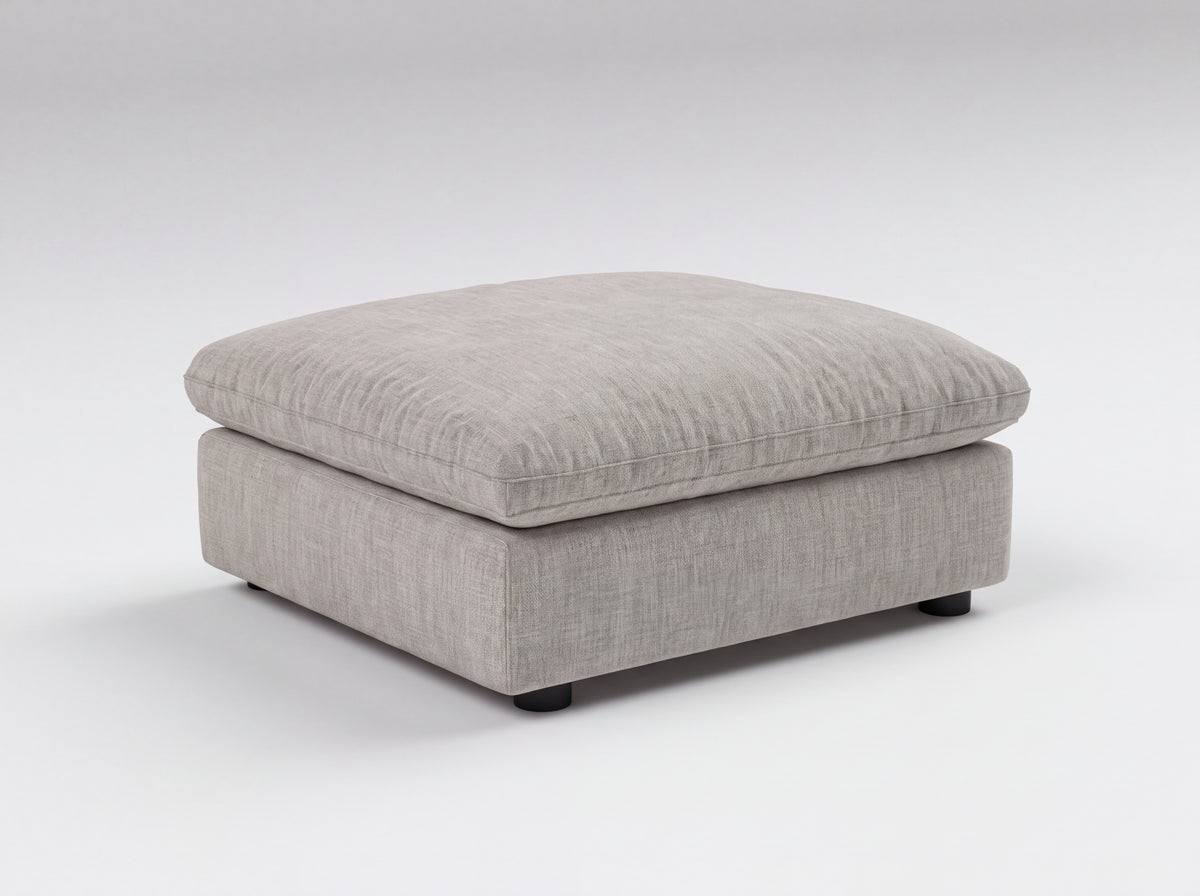 Modular Ottoman in Grey, left view | Garelli