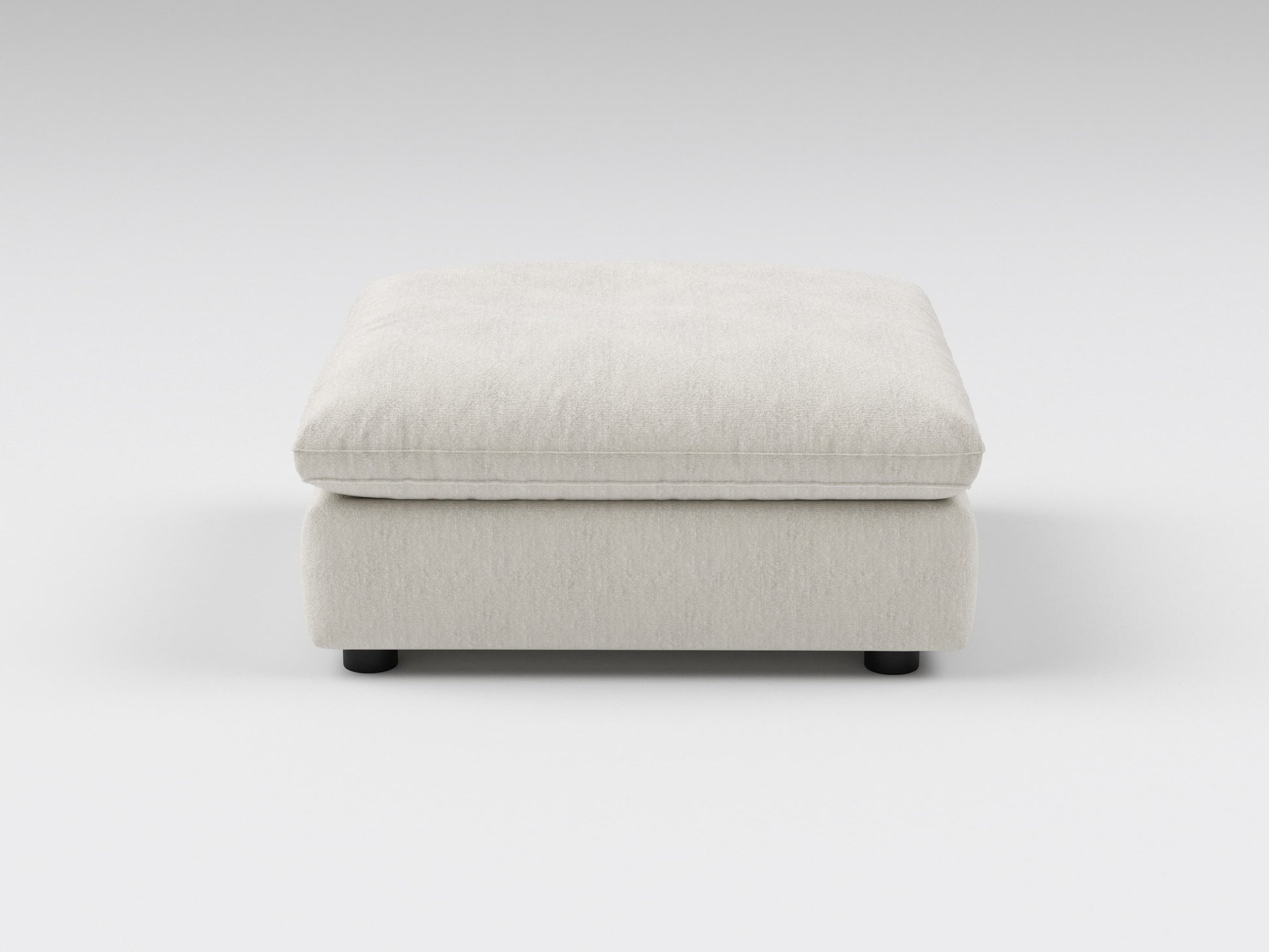  Ivory Modular Ottoman – Front View