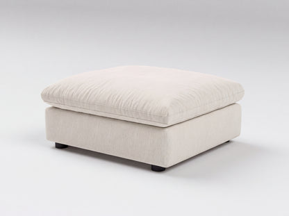 Modular Ottoman in Ivory, right view | Garelli