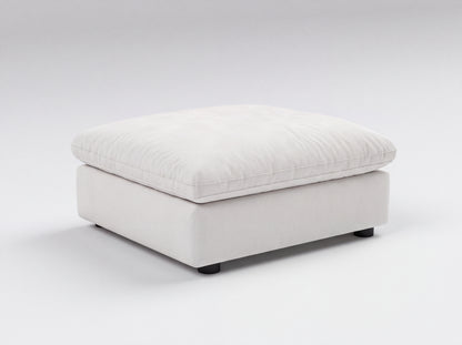 Modular Ottoman in Off-White, left view | Garelli