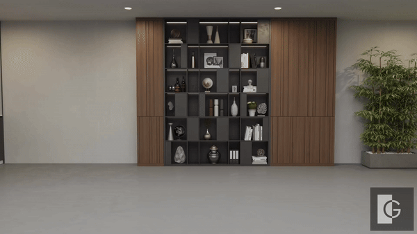 Animated video showing Garelli Modular Sofa rendering – sections added and removed to demonstrate flexible layout options