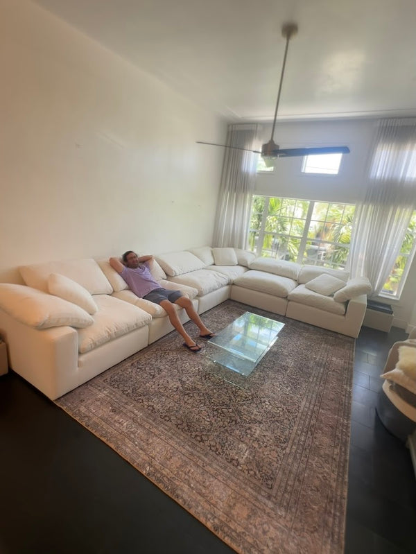 Garelli sectional in the home of The Garmizo Family