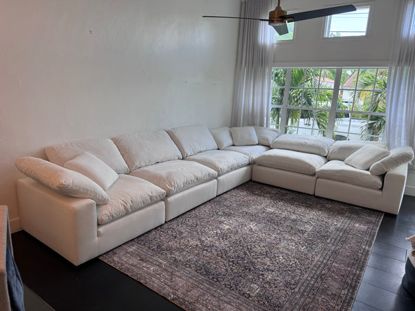 Garelli sectional in the home of The Garmizo Family